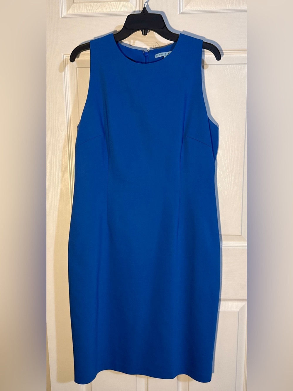 ANTONIO MELANI Royal Blue Sleeveless Sheath Dress